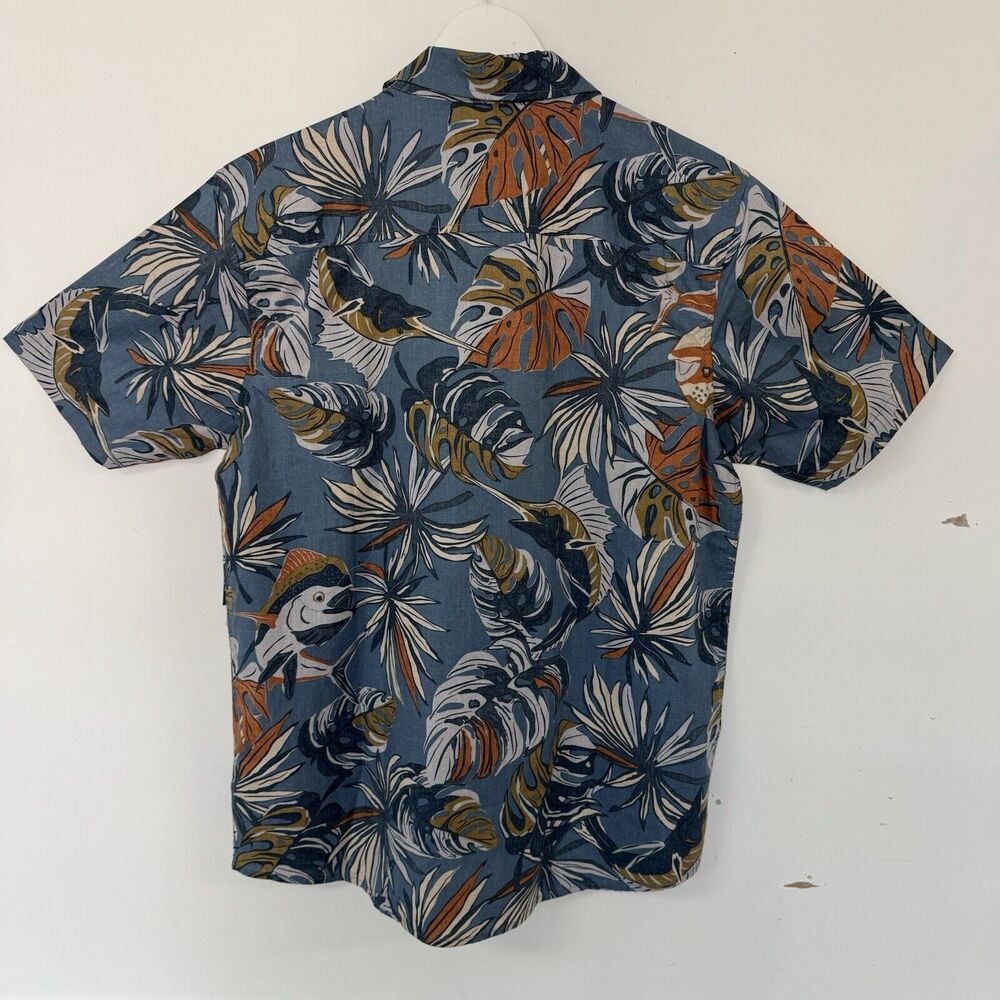 Salty Crew Large Kine Slate S/S Woven Shirt Pocket Reverse Print Marlin Small - Picture 3 of 10